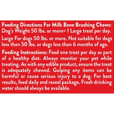 Show full view: Milk-Bone Brushing Chews Large Original Chicken Flavor Daily Dental Dog Treats, 18 count slide 8 of 12