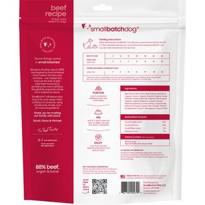 Smallbatch Pets Beef Freeze-Dried Raw Sliders Grain-Free Dry Dog Food, 25-oz bag