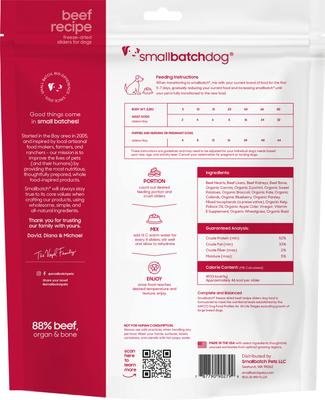 Show full view: Smallbatch Pets Beef Freeze-Dried Raw Sliders Grain-Free Dry Dog Food, 25-oz bag slide 8 of 10