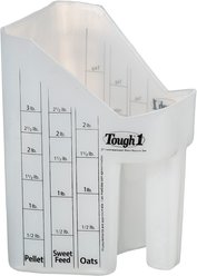 Tough1 Feed Scoop with Measurements, White, 1/2 to 3-lbs