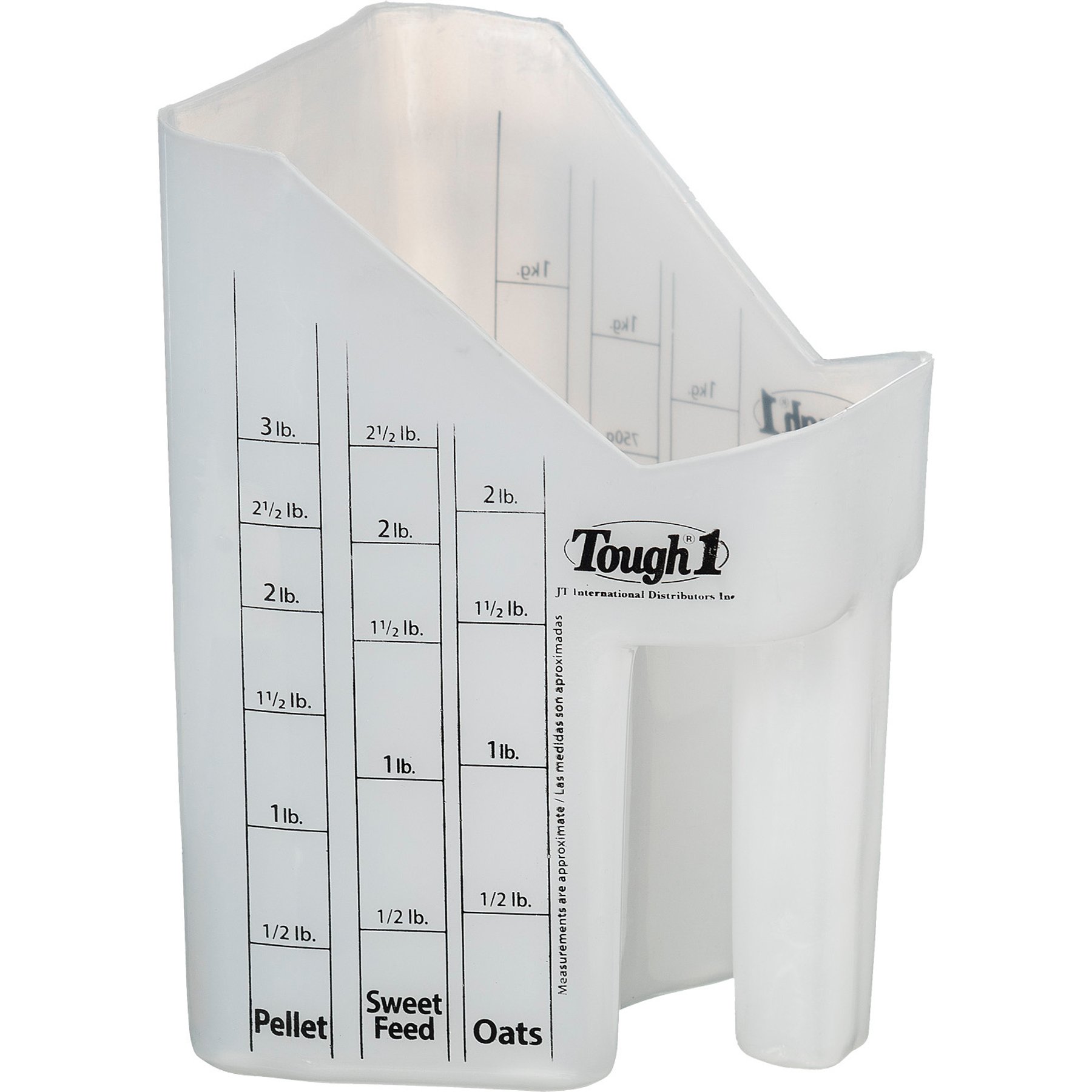 Tough1 Feed Scoop with Measurements, White, 1/2 to 3-lbs