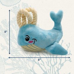 Grrreen Rope Whale Squeaky Plush Dog Toy, Small slide 2 of 6