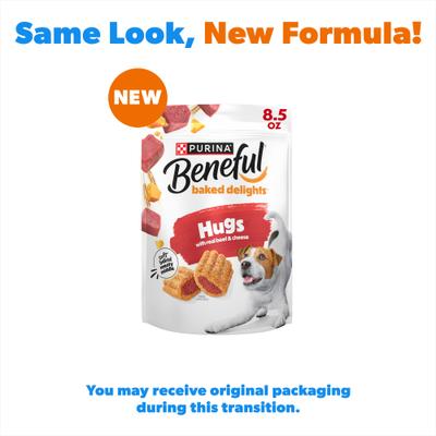 Show full view: Purina Beneful Baked Delights Hugs with Real Beef & Cheese Dog Treats, 8.5-oz bag slide 3 of 13