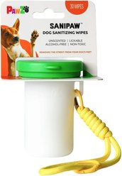 Pawz SaniPaw Sanitizing Dog & Cat Travel Wipes, 30 count