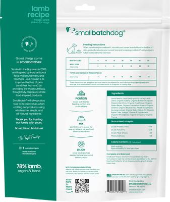 Show full view: Smallbatch Pets Lamb Freeze-Dried Raw Sliders Grain-Free Dry Dog Food, 14-oz bag slide 8 of 10