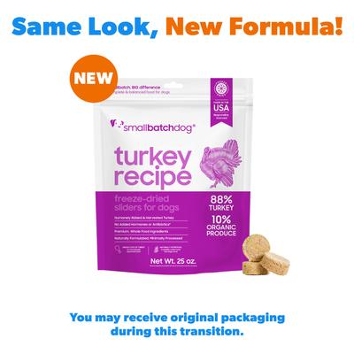 Show full view: Smallbatch Pets Turkey Freeze-Dried Raw Sliders Grain-Free Dry Dog Food, 25-oz bag slide 3 of 10