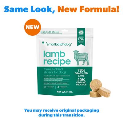 Show full view: Smallbatch Pets Lamb Freeze-Dried Raw Sliders Grain-Free Dry Dog Food, 14-oz bag slide 3 of 10