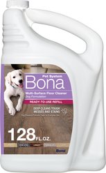 Bona Pet System Multi Surface Dog Refill Floor Cleaner, Purple, 128-fl oz bottle