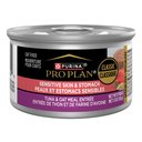 Purina Pro Plan Focus Sensitive Skin & Stomach Tuna & Oat Meal Entree Canned Cat Food, 3-oz can, case of 24