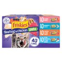 Purina Friskies Seafood & Chicken Pate Favorites Variety Pack Wet Cat Food, 5.5-oz can, case of 40