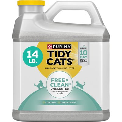 Tidy Cats Tidy Cats Free & Clean Unscented Clumping Clay Cat Litter, 14-lb jug