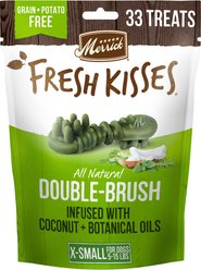 Merrick Fresh Kisses Infused with Coconut Oil & Botanicals Extra Small Dental Dog Treats, 33 count