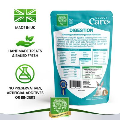 Show full view: Small Pet Select Care Natural High Fiber Timothy Hay Based Digestion Support Treat Supplement for Smallpets, Brown, 4.2-oz bag slide 3 of 8