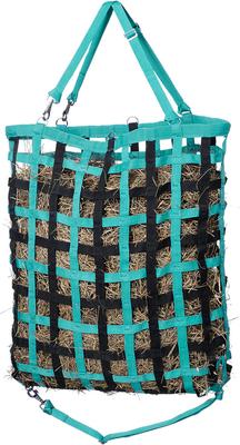 Show full view: Tough1 Slow Feed Web Hay Horse Feeder, 33-in long, 1-in wide, Teal slide 2 of 3