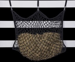 Tough1 Slow Feed Horse Fence Feeder Net, Black, 30 x 48-in