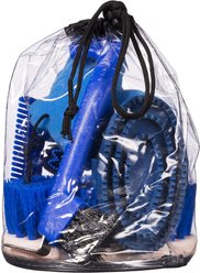 Tough1 6-Piece Junior Horse Grooming Kit, 9 x 7-in, Royal Blue