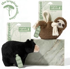 Grrreen Sloth with Rope Squeaky Plush Dog Toy, Large slide 2 of 6