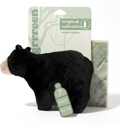 Grrreen Black Bear Squeaky Plush Dog Toy, Large