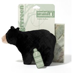 Grrreen Black Bear Squeaky Plush Dog Toy, Large