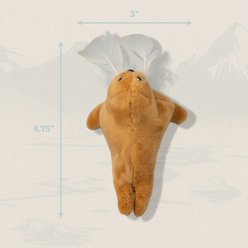 Grrreen Arctic Hare Catnip Plush Cat Toy, Grey, Small + Walrus Plush Cat Toy with Catnip, Brown, Small slide 2 of 9