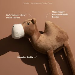 Grrreen Camel Squeaky Plush Dog Toy, Brown, Medium slide 2 of 6
