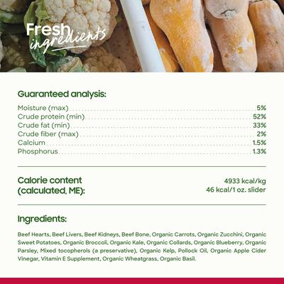 Show full view: Smallbatch Pets Beef Freeze-Dried Raw Sliders Grain-Free Dry Dog Food, 25-oz bag slide 4 of 10