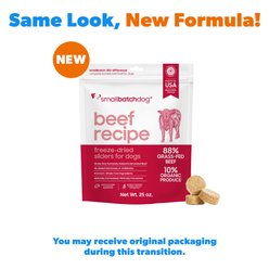 Smallbatch Pets Beef Freeze-Dried Raw Sliders Grain-Free Dry Dog Food, 25-oz bag slide 2 of 8