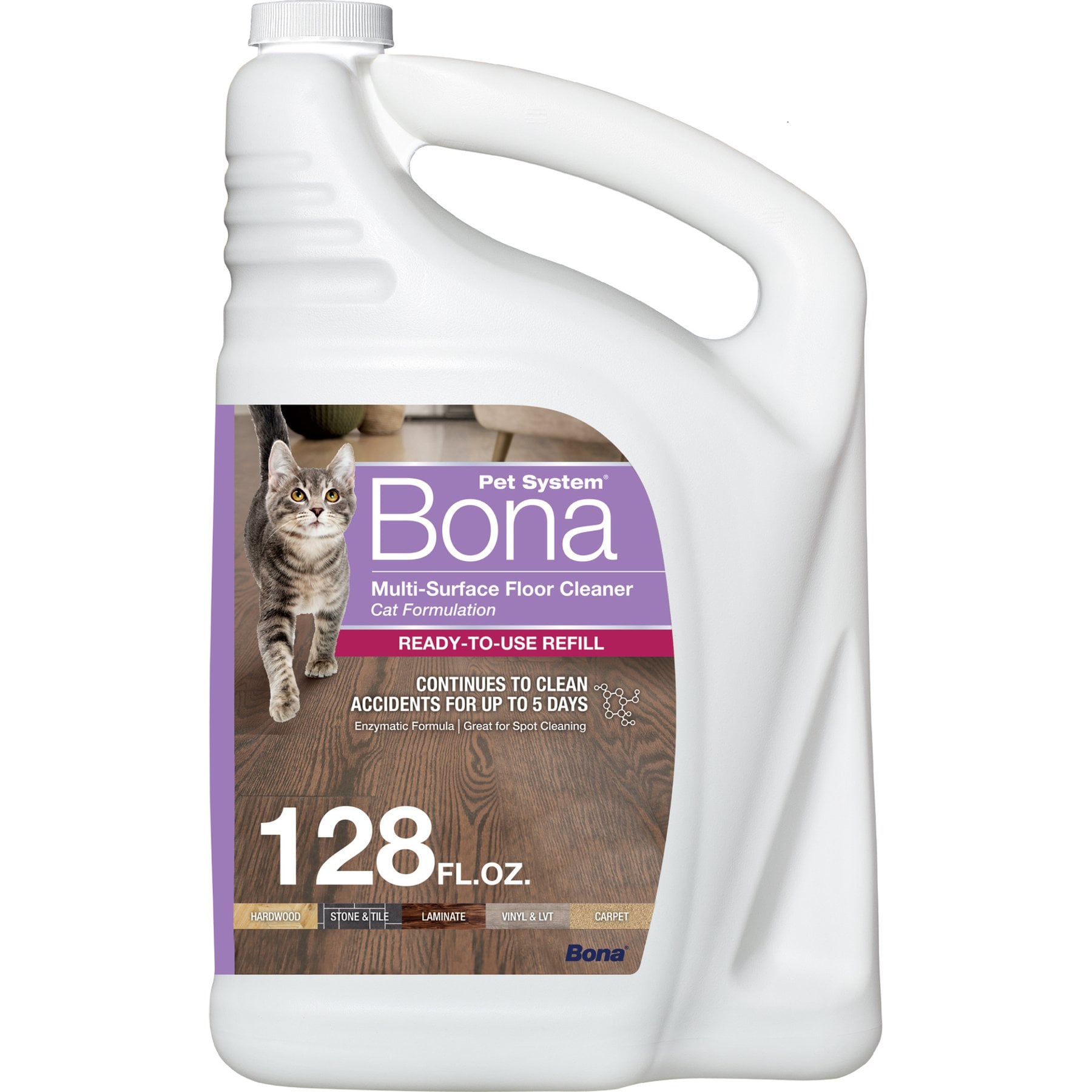 Bona Pet System Multi Surface Cat Floor Cleaner, 128-fl oz bottle