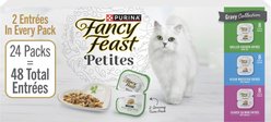 Fancy Feast Gourmet Petites Gravy Collection Variety Pack Wet Cat Food, 48 servings, 2.8-oz tray, case of 24