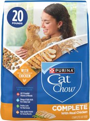 Purina Cat Chow Complete with Real Chicken & Vitamins Dry Cat Food, 20-lb bag