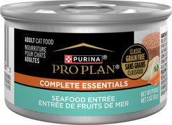 Purina Pro Plan Seafood Classic Entree Grain-Free Canned Cat Food, 3-oz can, case of 24