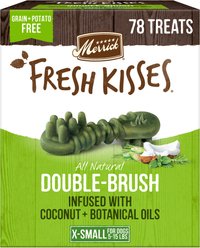 Merrick Fresh Kisses Infused with Coconut Oil & Botanicals Extra Small Dental Dog Treats, 78 count