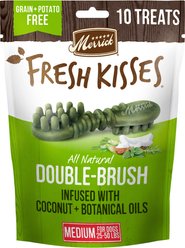 Merrick Fresh Kisses Infused with Coconut Oil & Botanicals Medium Dental Dog Treats, 10 count