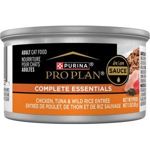 Purina Pro Plan Chicken, Tuna & Wild Rice Entree in Sauce Canned Cat Food, 3-oz, case of 24