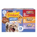 Friskies Savory Shreds Variety Pack Canned Cat Food, 5.5-oz, case of 24