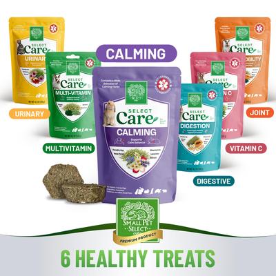 Show full view: Small Pet Select Care Natural High Fiber Timothy Hay Based Calming Support Treat Supplement for Smallpets, Brown, 4.2-oz bag slide 7 of 8