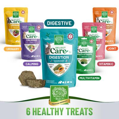 Show full view: Small Pet Select Care Natural High Fiber Timothy Hay Based Digestion Support Treat Supplement for Smallpets, Brown, 4.2-oz bag slide 7 of 8