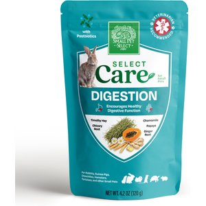 Small Pet Select Care Natural High Fiber Timothy Hay Based Digestion Support Treat Supplement for Smallpets, Brown, 4.2-oz bag