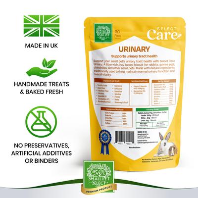 Show full view: Small Pet Select Care Natural High Fiber Timothy Hay Based Urinary Support Treat Supplement for Smallpets, Brown, 4.2-oz bag slide 3 of 8