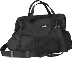 Tough1 Zip Top Horse Grooming Tote, Large: 14 x 10-in, Black