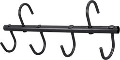 Tough1 Portable 4-Hook Horse Tack Rack, 17 x 2-in, Black