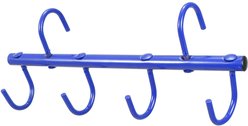 Tough1 Portable 4-Hook Horse Tack Rack, 17 x 2-in, Royal Blue