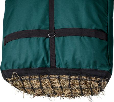 Show full view: Tough1 Nylon Hay Horse Tote with Net Front, 21 x 29 x 7-in, Hunter Green slide 2 of 2
