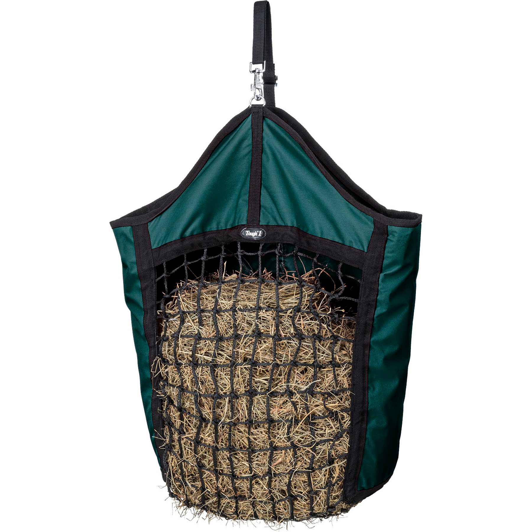 Tough1 Nylon Hay Horse Tote with Net Front, 21 x 29 x 7-in, Hunter Green