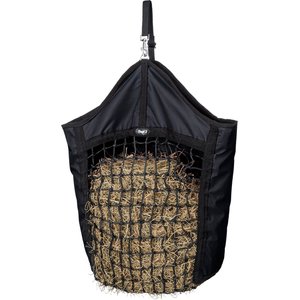 Tough1 Nylon Hay Horse Tote with Net Front, 21 x 29 x 7-in, Black