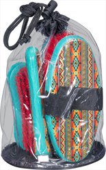Tough1 4-Piece Printed Horse Brush Package, 7 1/2 x 5 1/2-in, Teal Navajo slide 2 of 2
