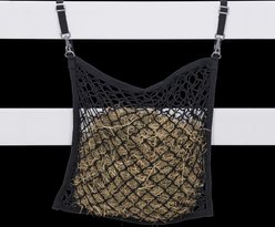 Tough1 Mini Slow Feed Horse Fence Feeder Net, Black, 24 x 25-in