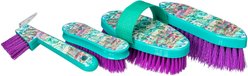Tough1 4-Piece Printed Horse Brush Package, 7 1/2 x 5 1/2-in, Cactus
