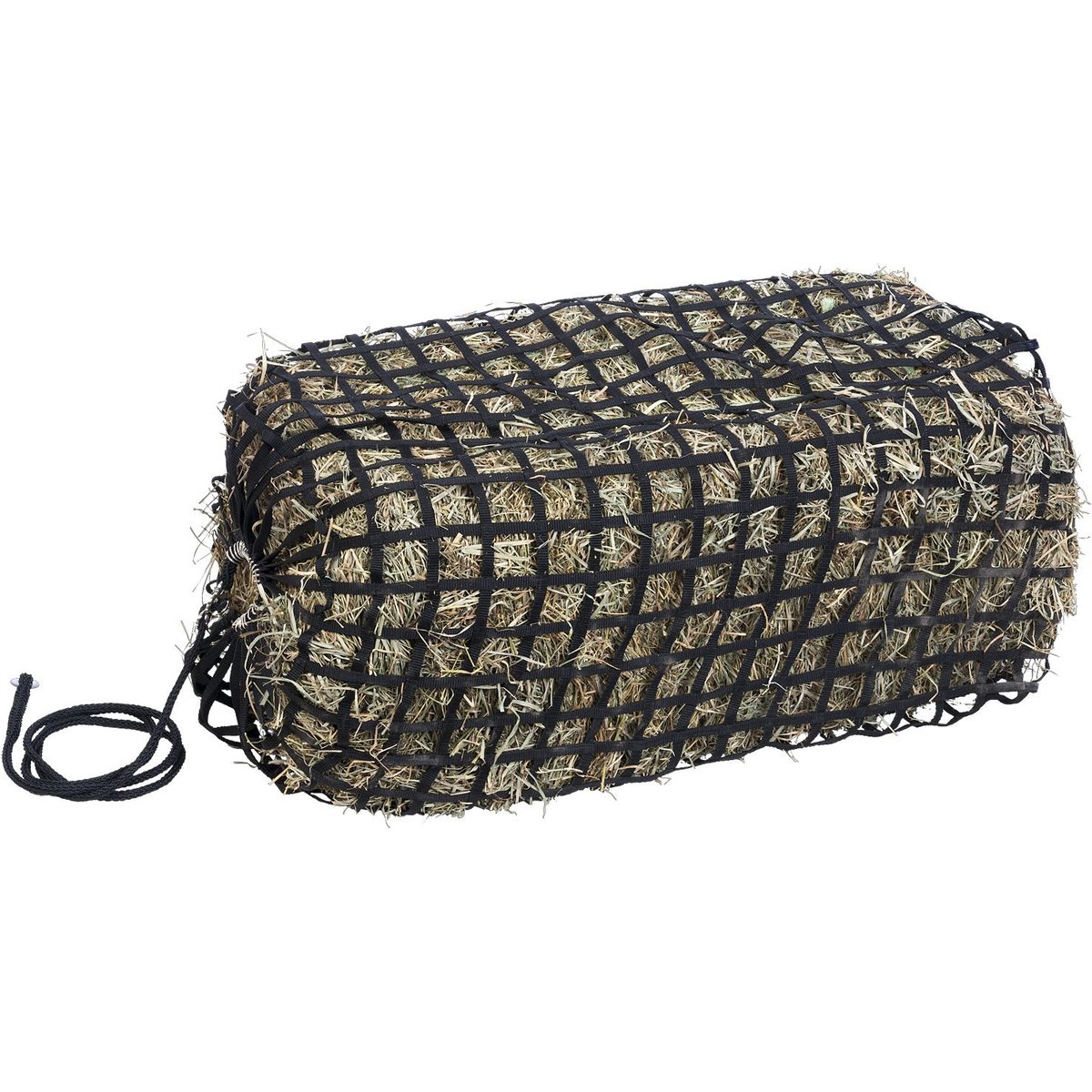 Tough1 Slow Feed Square Bale Horse Web Feeder, Black, 1/2-in wide