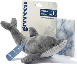 Grrreen Dolphin Squeaky Plush Dog Toy, Medium